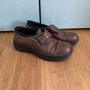 Bass Janis Leather Brown‎ Chunky Loafer Womens 8.5 Slip On